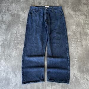 Vintage Y2K Baggy Wide Leg Member’s Property Skater Cyber Grunge Denim Jeans